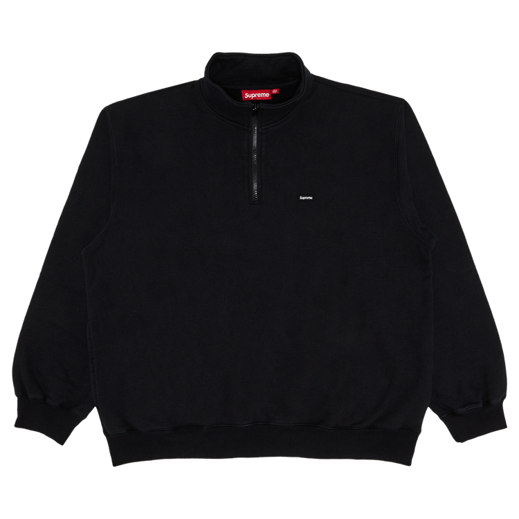 Buy Supreme Small Box Half Zip Pullover 'Black' - SS25SW6 Buy Supreme Small Box Half Zip Pullover 'Black' - SS25SW6
