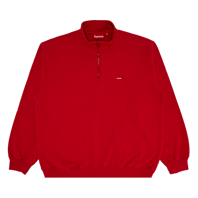 Buy Supreme Small Box Half Zip Pullover 'Red' - SS25SW6 RED | GOAT