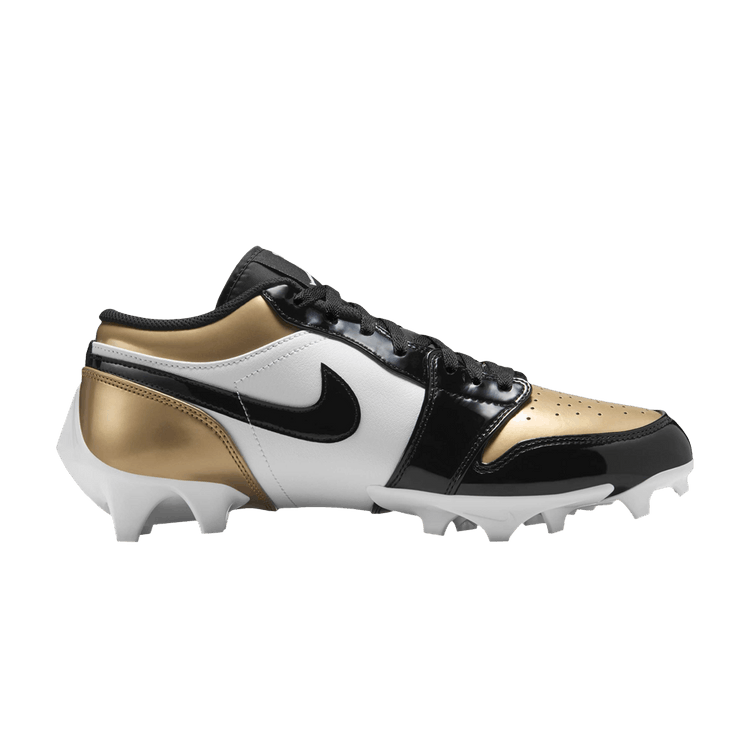 Jordan 1 Low TD Cleat Patent Gold Toe