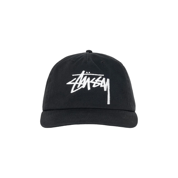 Buy Stussy Mid-Depth Big Stock Snapback 'Shadow Black' - 1311145