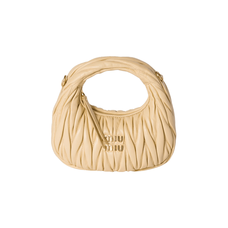 Buy Miu Miu Wander Matelassé Nappa Leather Hobo Mini Bag