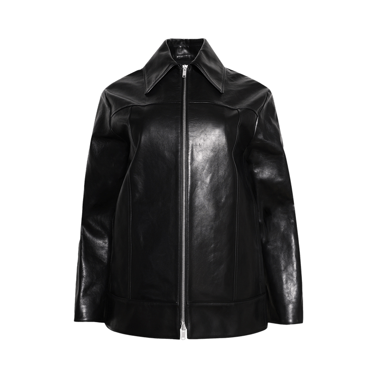 Buy Jil Sander Drop Shoulder Zipped Jacket 'Black