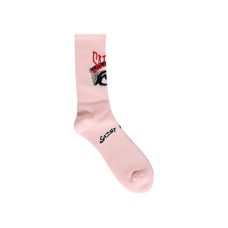 大人気【Saint Mxxxxxx】EYES_SOCKS Buy SAINT Mxxxxxx Eye Socks 'Pink' - SM HR8 0000 103 | GOAT
