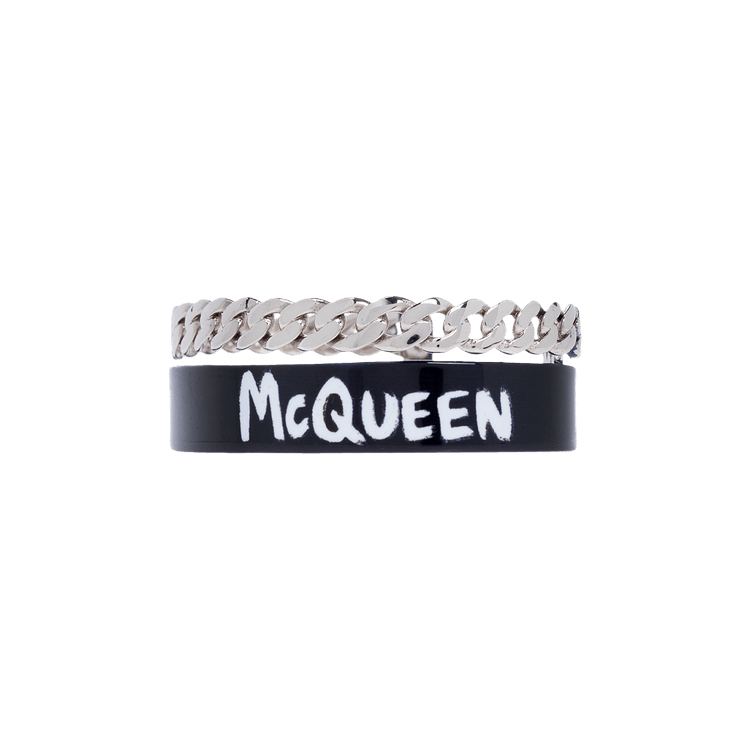 稀少 (アレキサンダーマックイーン) Graffiti Bracelet Buy Alexander McQueen Graffiti Bracelet 'Antique Silver