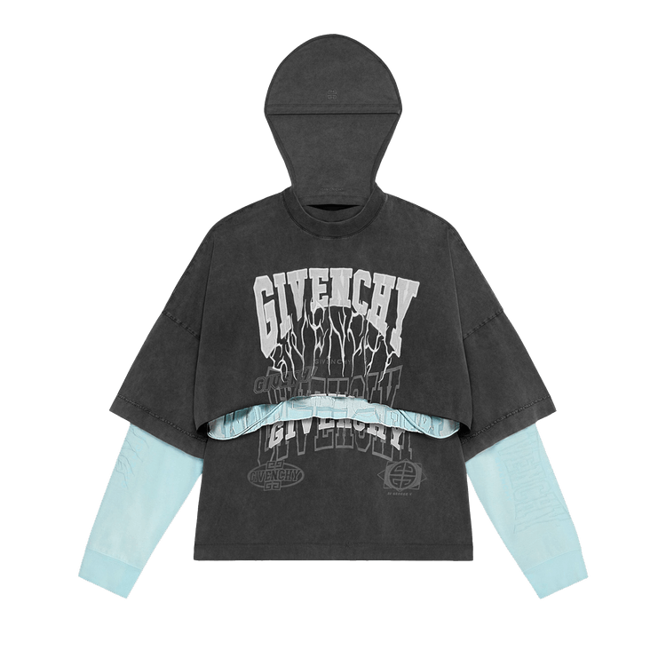 Givenchy Overlapped Hooded T-Shirt In Cotton And Mesh | Saks