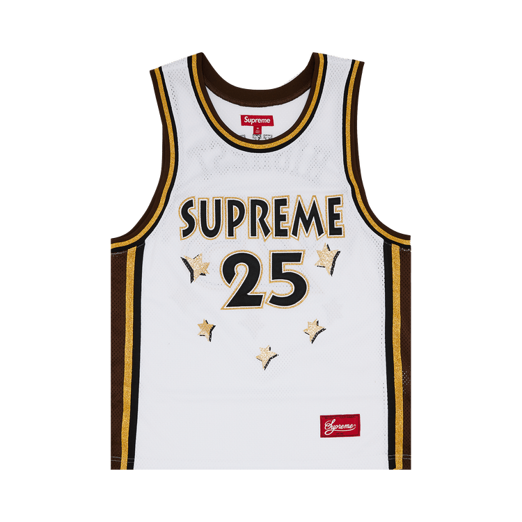 Supreme Star Basketball Jersey White/Red- Size Medium