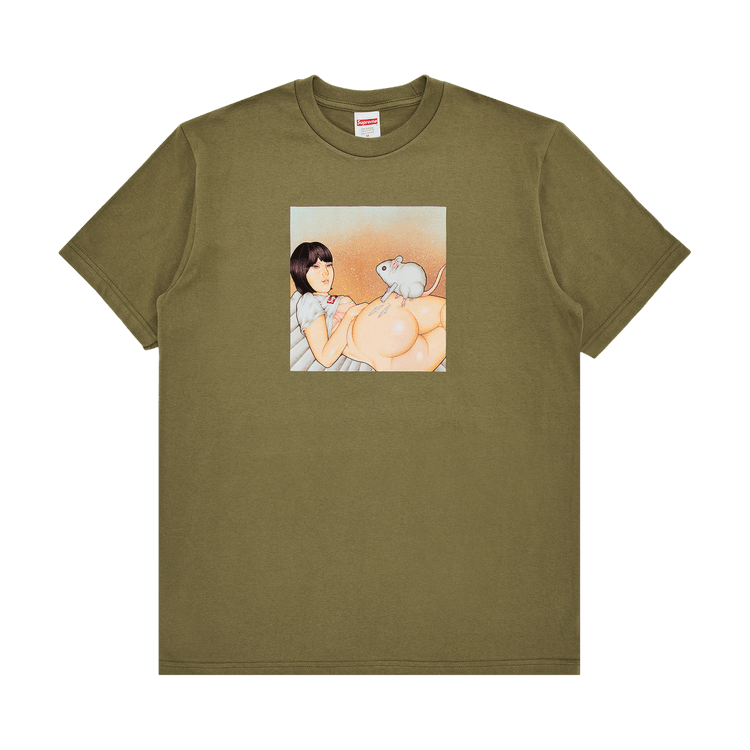 Футболка Supreme Mouse 'Светло-оливковая'