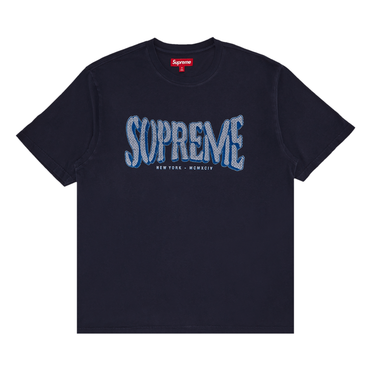【Supreme】Warm Up Washed S/S Top Navy - 25SS Supreme Warm Up Washed S/S Top Navy Men's - SS25 - US