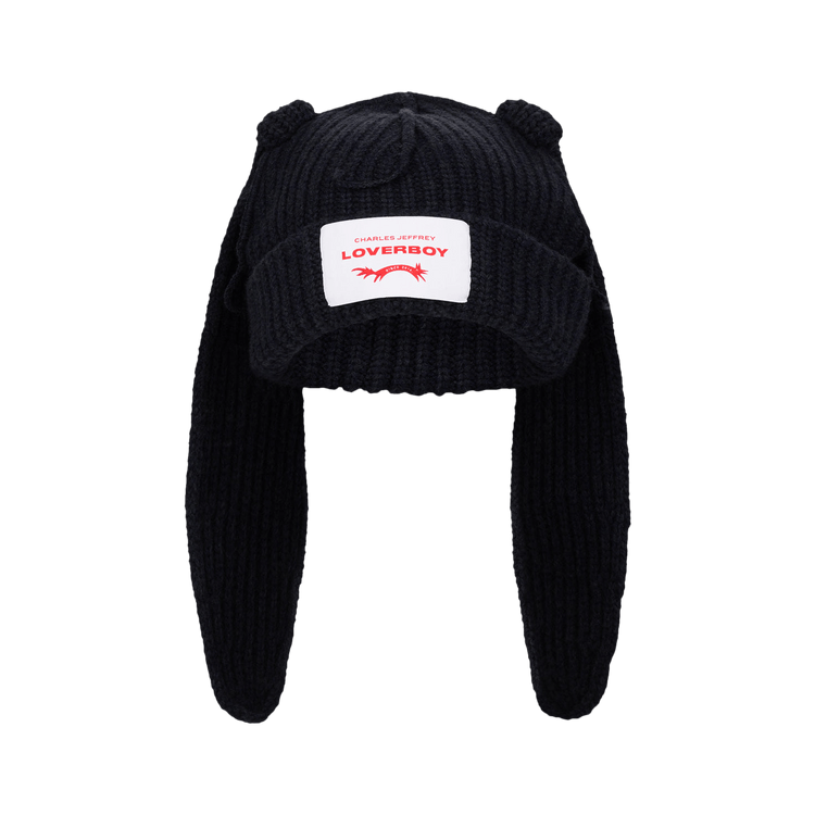 Buy Charles Jeffrey Loverboy Chunky Rabbit Beanie 'Black
