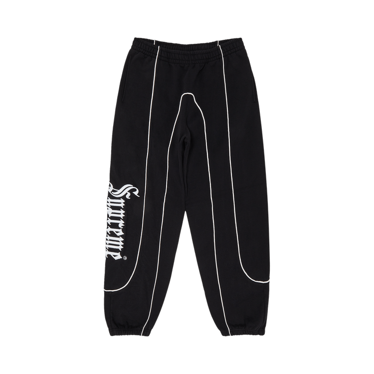 Buy Supreme Curve Piping Sweatpant 'Black' - SS25P39 BLACK Buy Supreme Curve Piping Sweatpant 'Black' - SS25P39 BLACK