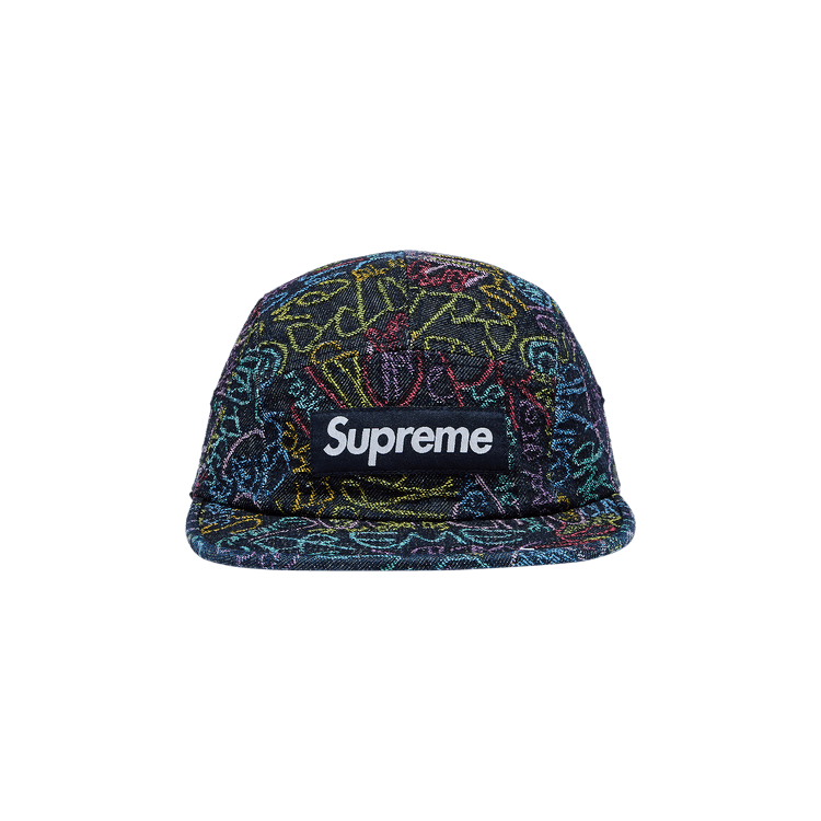 Buy Supreme Handwriting Denim Camp Cap 'Indigo' - SS25H34