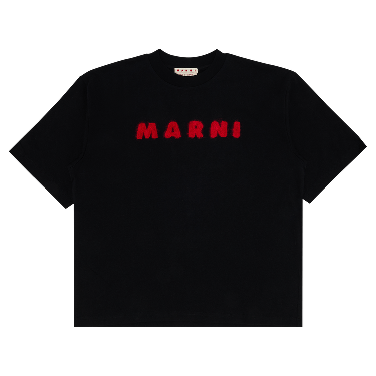 Buy Marni Organic Compact Jersey T-Shirt 'Black' - HUMU0223