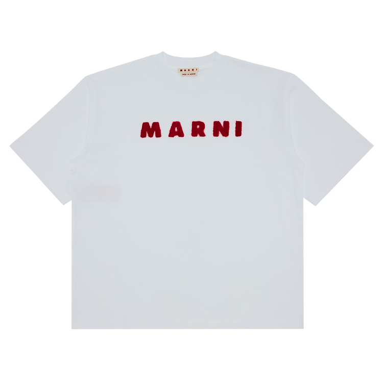 ★MARNI★ Logo Short Sleeve T-Shirt Lily White HUMU0198X1UTC Marni Short-Sleeved Tee - Lily White – Kith