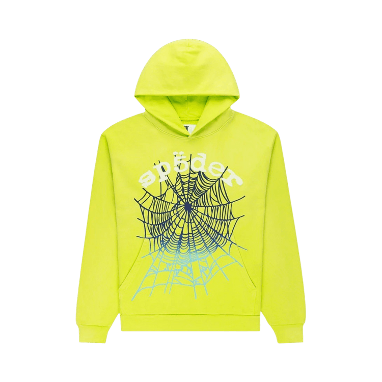 Buy Sp5der Og Web V2 Gradient Hoodie 'Acid Green' - ST009SS25ACG