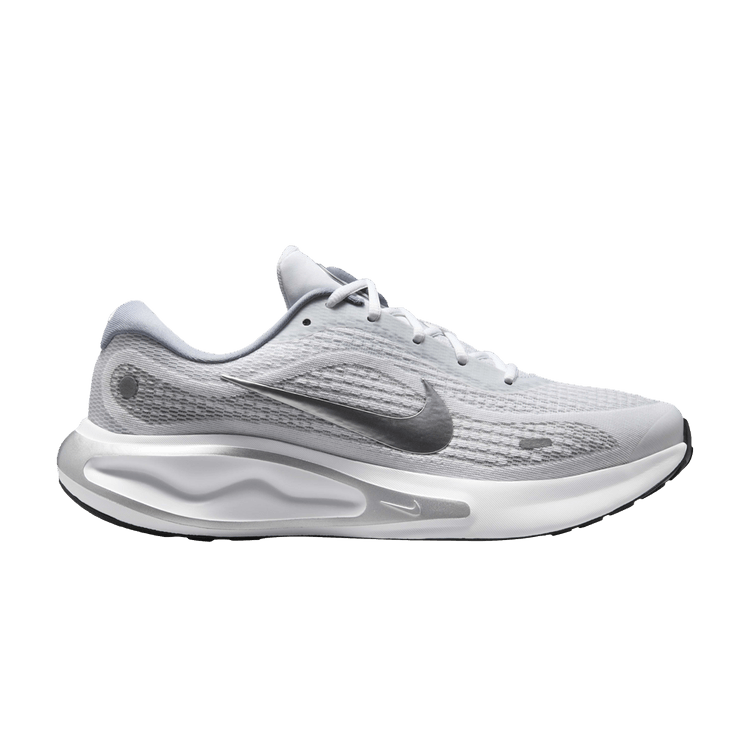 Nike Journey Run White Black Ashen Slate Metallic Silver