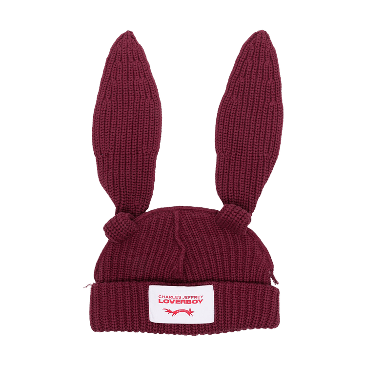 Buy Charles Jeffrey Loverboy Chunky Rabbit Beanie 'Bordeaux Red