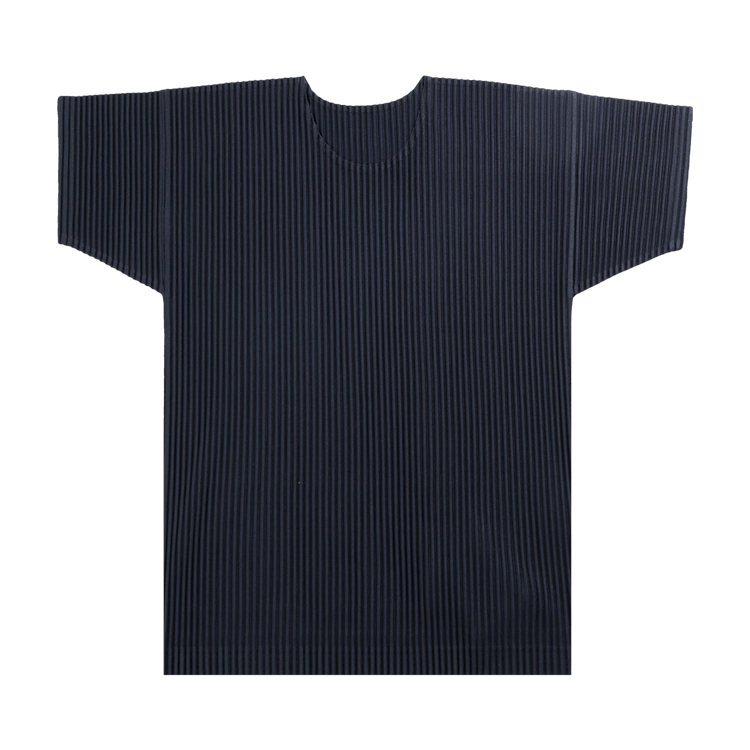 Tシャツ・カットソー ISSEY MIYAKE TOP (HP57JK520 75) Buy Homme Plissé Issey Miyake Basics T-Shirt 'Navy