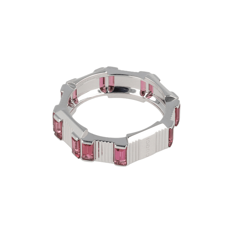 上品なスタイル to Link Gucci Buy Love 702414 - 'Silver' Ring Rubellite アクセサリー