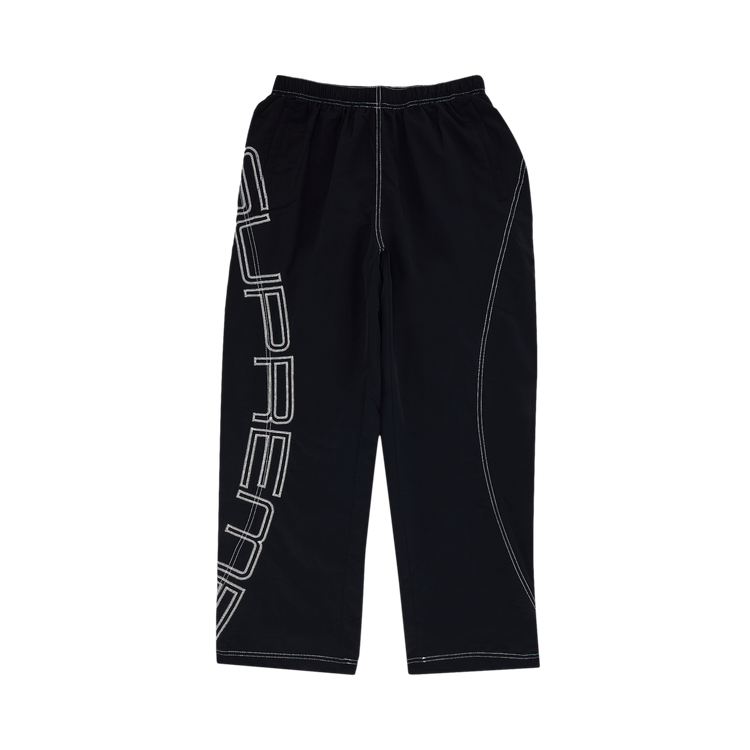 Buy Supreme Spellout Embroidered Track Pant 'Black' - SS25P70