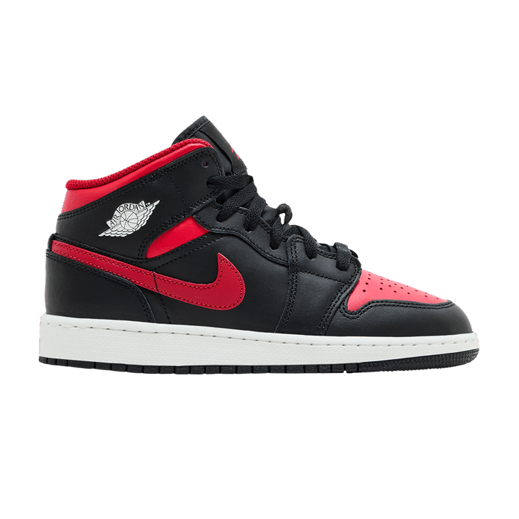 Air Jordan Big Kid's 1 Mid 'Reverse Bred' Gym Red/Black