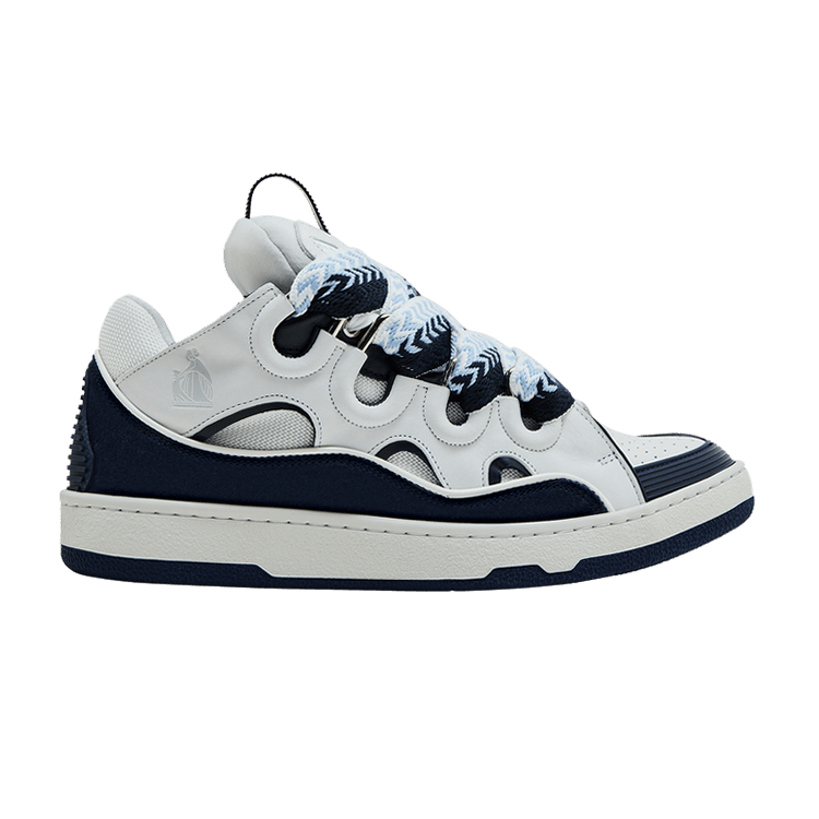 Buy Lanvin Curb Sneakers 'White Navy Blue' - FU SKDK12 BICO