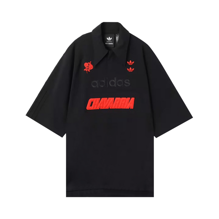 Buy adidas x Willy Chavarria Logo Polo Shirt 'Black
