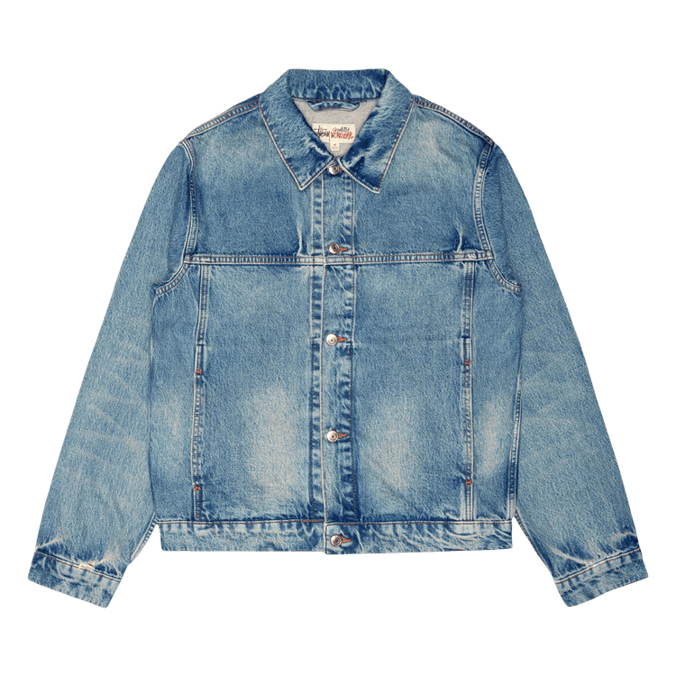 Buy Stussy Trucker Jacket Denim 'Weekend Wash' - 115897 WEEK | GOAT