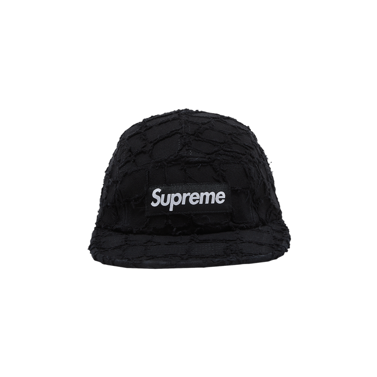 Buy Supreme Frayed Croc Denim Camp Cap 'Black' - SS25H5 BLACK | GOAT