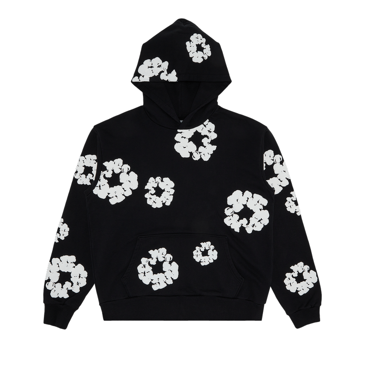 Джинсовая толстовка с хлопковым венком из джинсовой ткани 