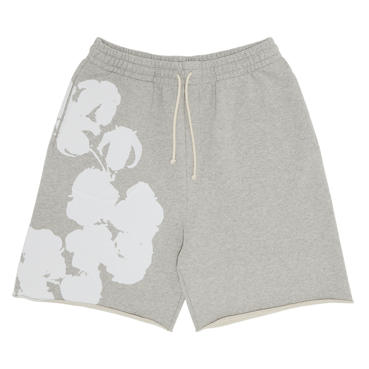 Buy Denim Tears Big Cotton Wreath Sweat Shorts 'Grey