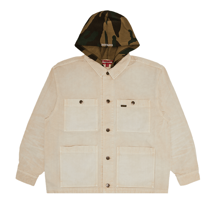 Buy Supreme Worn Hooded Chore Coat 'Natural' - SS25J83