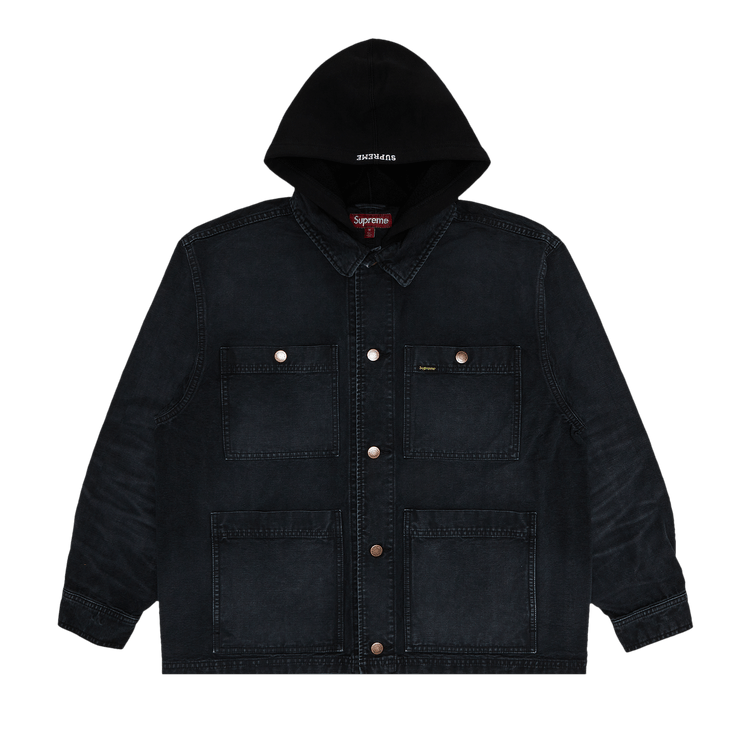 【完売品】SUPREME 22SS Denim Chore Coat black Supreme Denim Chore Coat (SS22) - $178