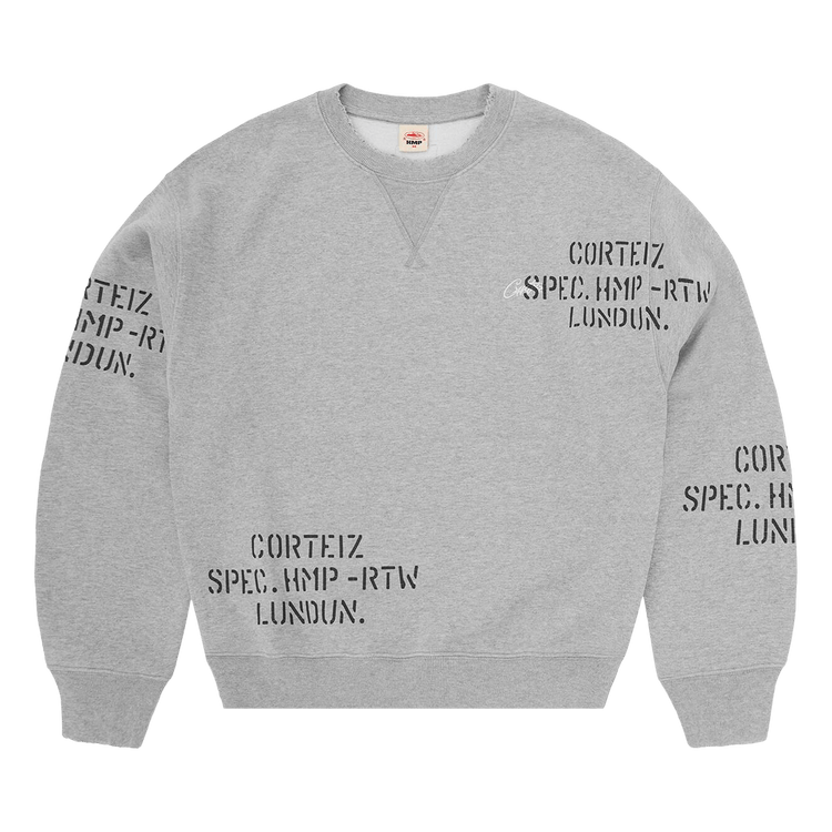 Buy Corteiz Hmp Stencil Crewneck 'Light Heather' - CRTZ 1442 | GOAT
