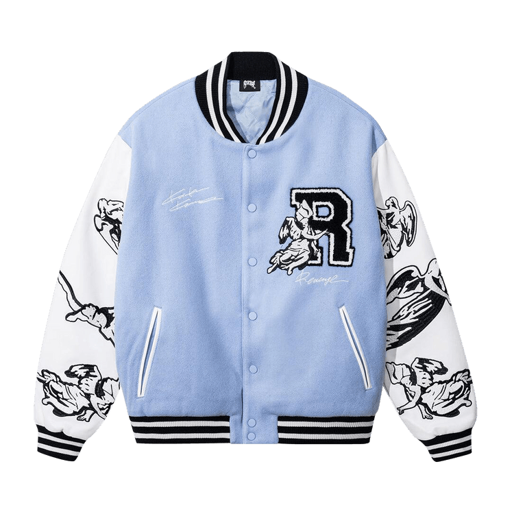 ミュージシャン JSF Delivery Jacket Feat. COOK L jesse Buy Revenge x Kosuke Kawamura Embroidered Varsity Jacket