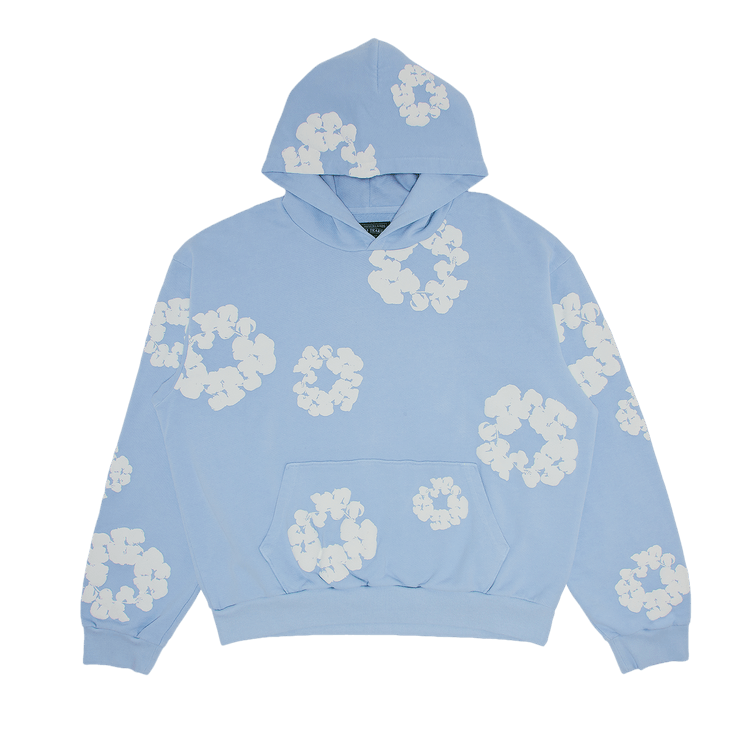 Джинсовая толстовка с хлопковым венком 