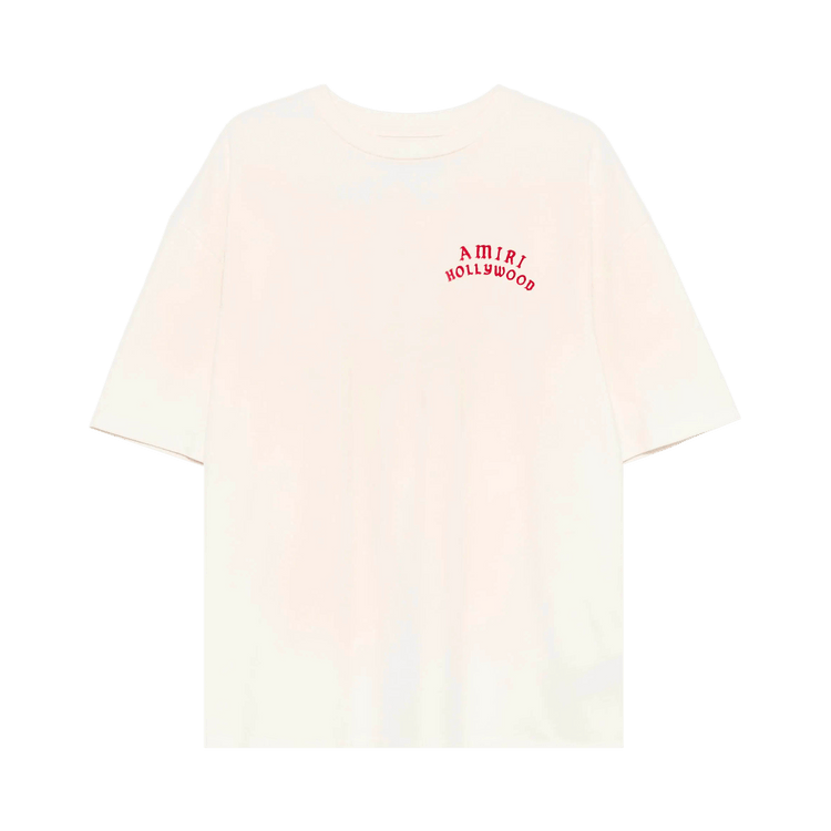 Buy Amiri Hollywood Oversized Tee 'Ivory/Red' - AMJYTE1204 Buy Amiri Hollywood Oversized Tee 'Ivory/Red' - AMJYTE1204