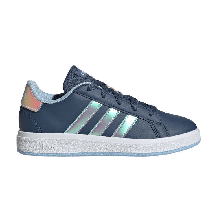 adidas gazelle silver green womens Women's Adidas Iridescent Stripe White Leather Lowtop Sneakers