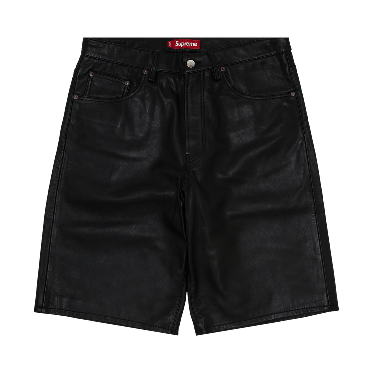 Buy Supreme Baggy Leather Short 'Black' - SS25SH26 BLACK | GOAT