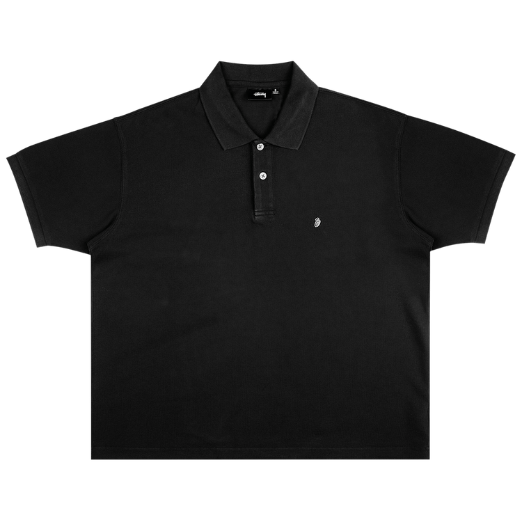 Buy Stussy Classic Piqué Polo 'Black' - 1140367 BLAC | GOAT