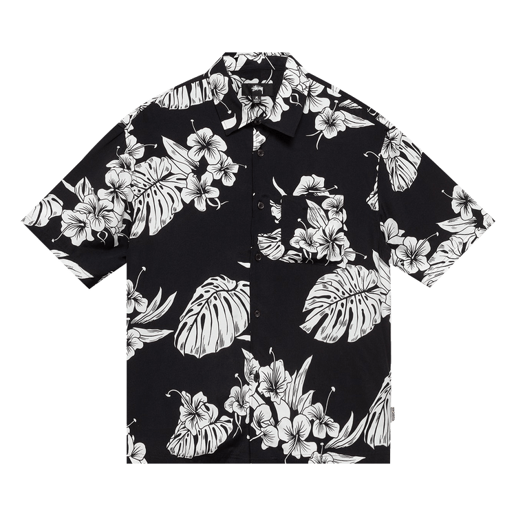 Buy Stussy Hawaiian Short-Sleeve Shirt 'Black' - 1110361 BLAC | GOAT