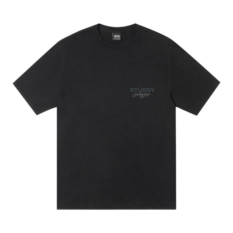 【Stussy】 Surf Club T-Shirt Pigment Dyed Black 1905110_BLAC_1_182988b7-3214-