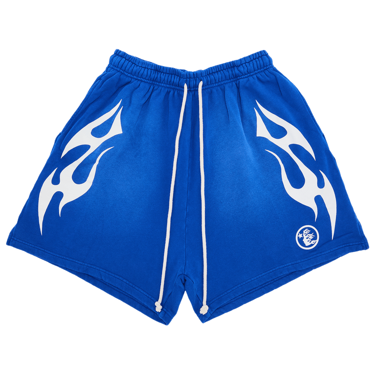 Hellstar blue FLAME shorts ヘルスター ハーフパンツ Hellstar Flame Shorts Blue Men's - FW24 - US