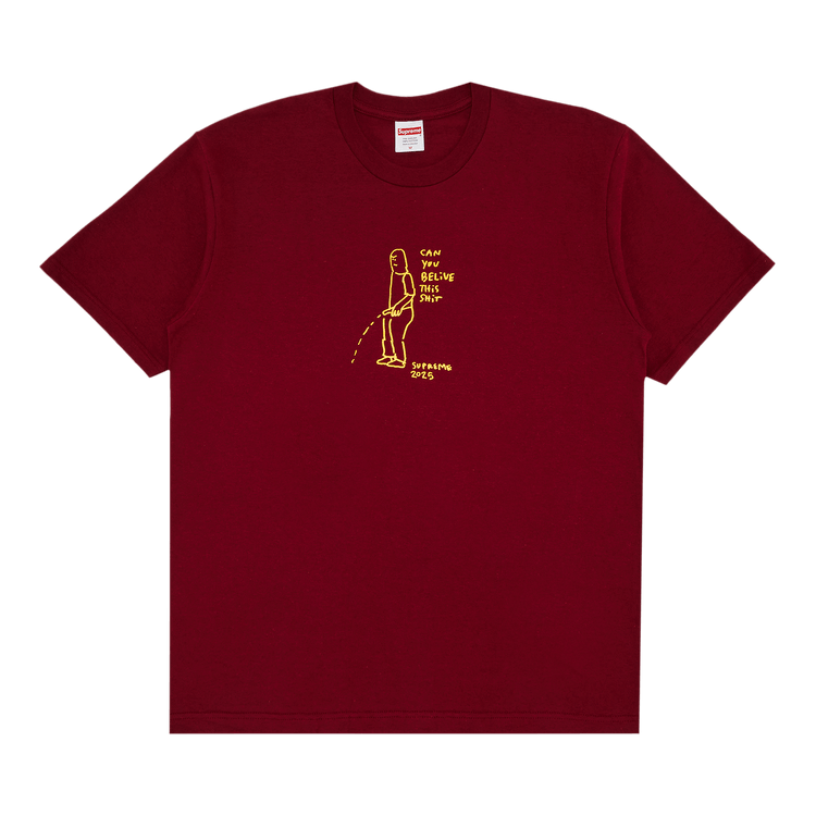 Buy Supreme Piss Tee 'Cardinal' - SS25T63 CARDINAL | GOAT