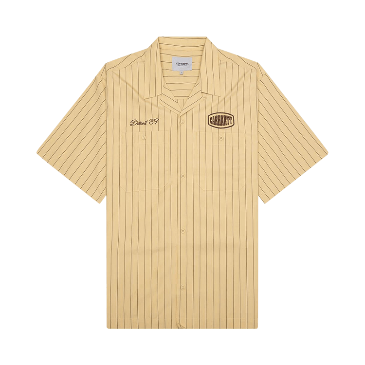 Buy Carhartt WIP Short-Sleeve Hendry Shirt 'Seaton Stripe/Straw