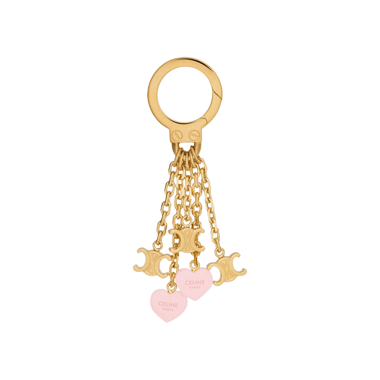 Buy CELINE Triomphe Heart Chain Charm 'Light Pink' - 49J697GGP