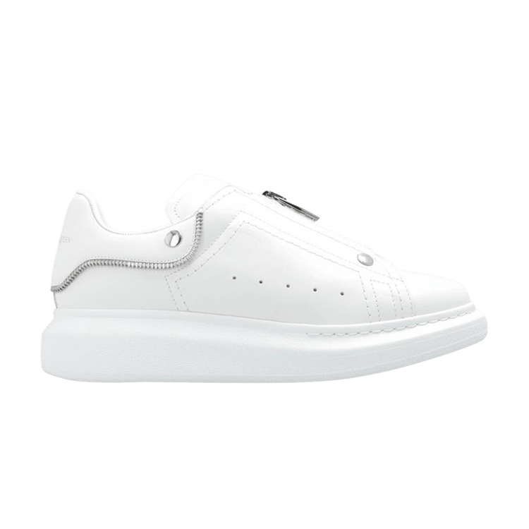 しろ Court Graffiti High-Top Sneakers in White Alexander McQueen