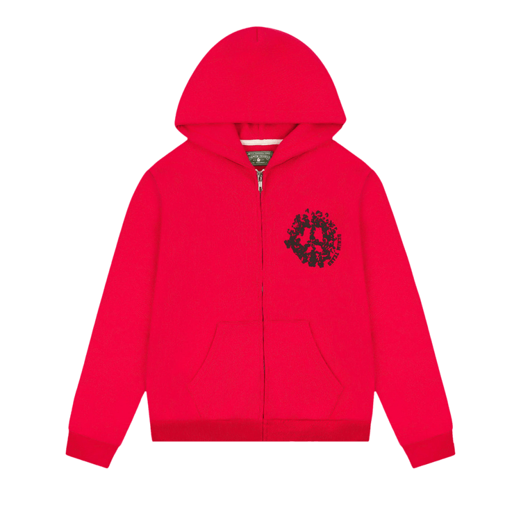 Buy Denim Tears Denim University Zip Hoodie 'Red' - 05650