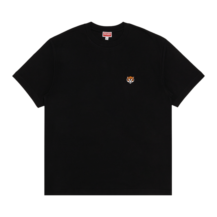 ☆Kenzo☆M'S HAPPY TIGER EMBROIDERY T FF55TS5274SG 99 114558 KENZO 'KENZO Happy Tiger' embroidered T-shirt in cotton Mens