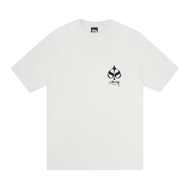 【Stussy】 Spade Pigment Dyed T-Shirt Natural Stussy 100% Pigment Dyed T-Shirt - Natural | Flatspot