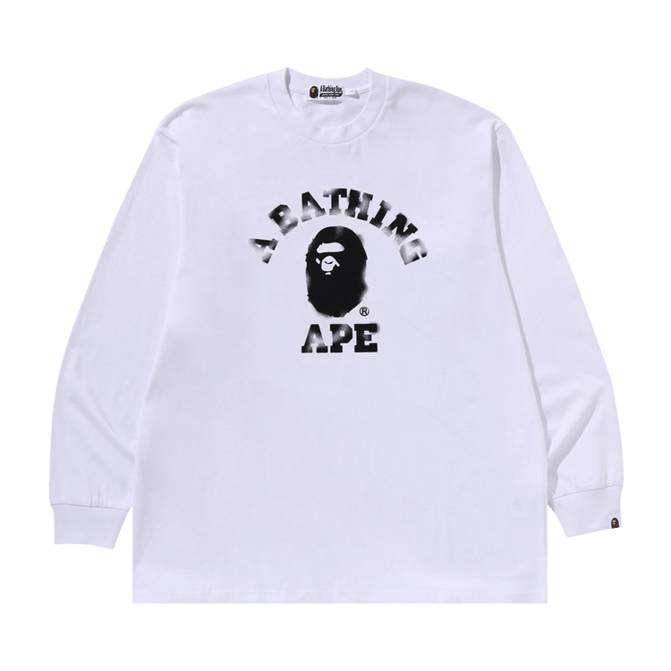Футболка с длинным рукавом свободного кроя BAPE College 